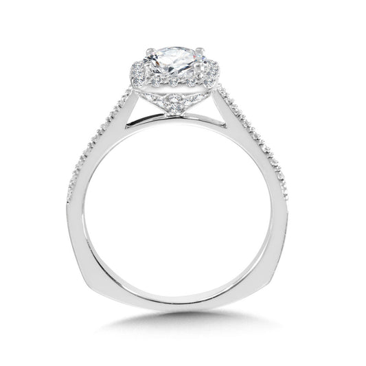 DIAMOND HALO ENGAGEMENT RING MOUNTING R9987W