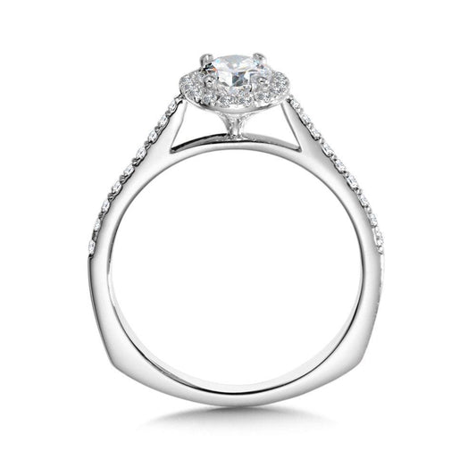 DIAMOND HALO ENGAGEMENT RING MOUNTING R9989W