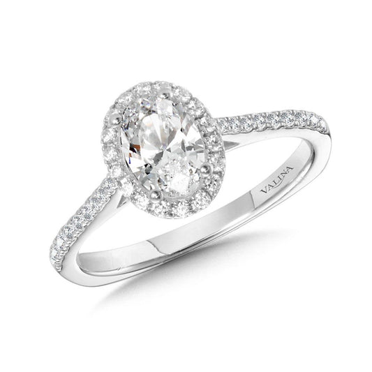 DIAMOND HALO ENGAGEMENT RING MOUNTING R9989W