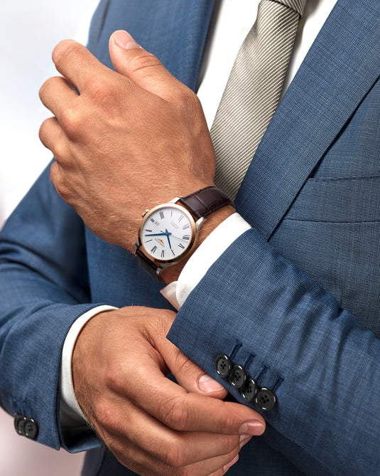 Longines Record Automatic Watch, Ø 40.00 Mm, Stainless Steel And 18 Karat Pink Gold Cap 200. L2.821.5.11.2