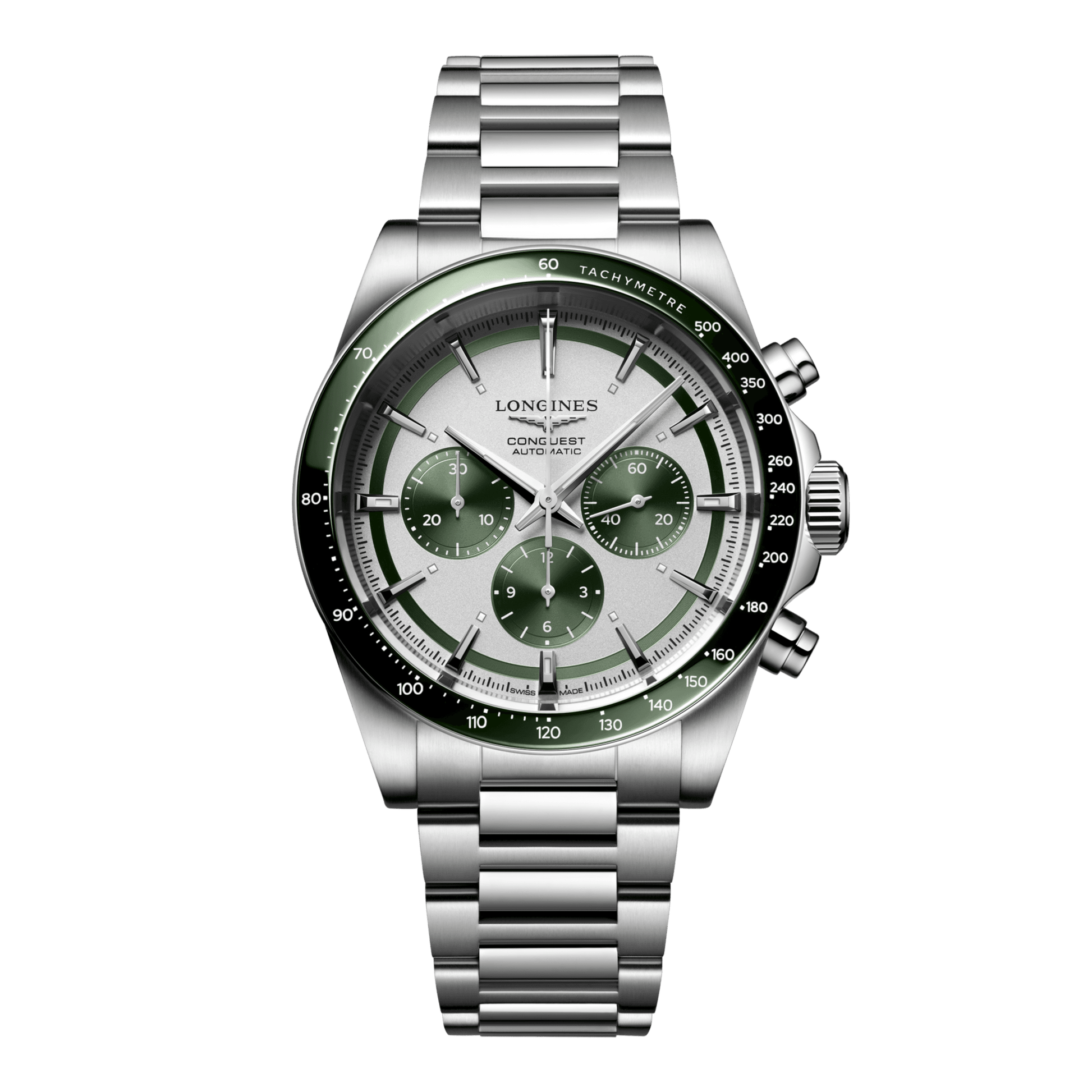 Longines Conquest Chronograph Automatic Watch, Ø 42.00 Mm, Stainless Steel And Ceramic Bezel. L3.835.4.02.6