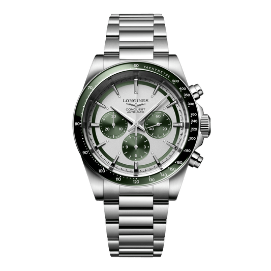 Longines Conquest Chronograph Automatic Watch, Ø 42.00 Mm, Stainless Steel And Ceramic Bezel. L3.835.4.02.6