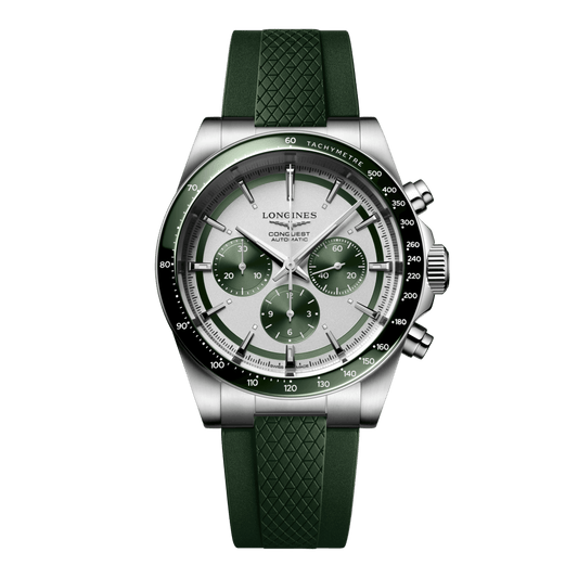 Longines Conquest Chronograph Automatic Watch, Ø 42.00 Mm, Stainless Steel And Ceramic Bezel. L3.835.4.02.9
