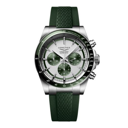 Longines Conquest Chronograph Automatic Watch, Ø 42.00 Mm, Stainless Steel And Ceramic Bezel. L3.835.4.02.9
