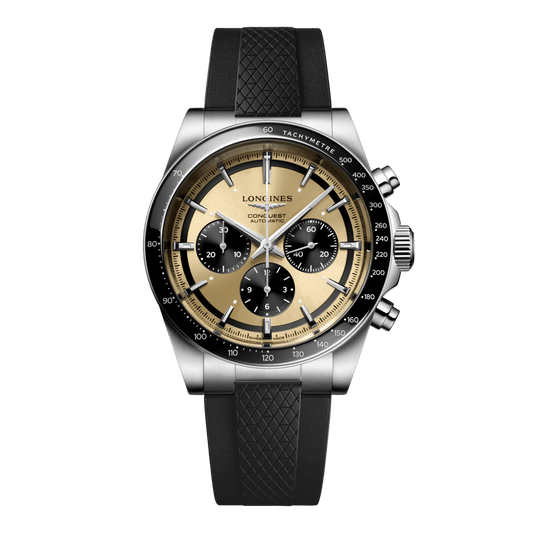 Longines Conquest Chronograph Automatic Watch, Ø 42.00 Mm, Stainless Steel And Ceramic Bezel. L3.835.4.32.9