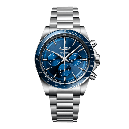 Longines Conquest Chronograph Automatic Watch, Ø 42.00 Mm, Stainless Steel And Ceramic Bezel. L3.835.4.92.6