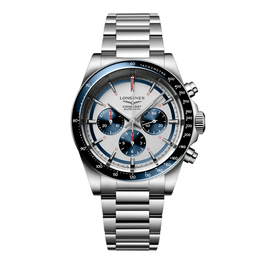 Longines Conquest Chronograph Automatic Watch, Ø 42.00 Mm, Stainless Steel And Ceramic Bezel. L3.835.4.98.6