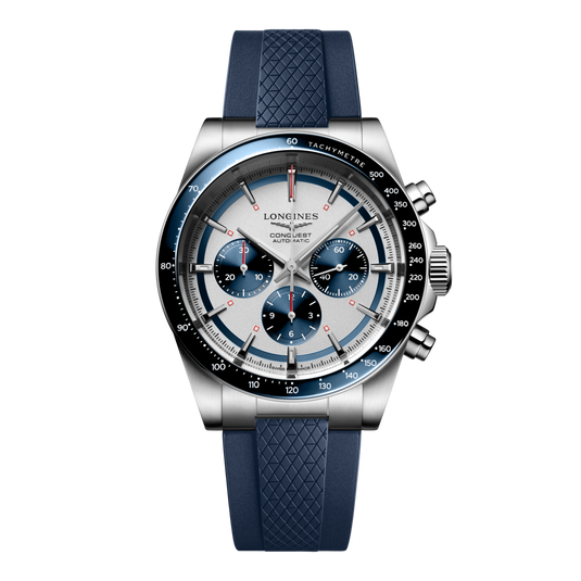 Longines Conquest Chronograph Automatic Watch, Ø 42.00 Mm, Stainless Steel And Ceramic Bezel. L3.835.4.98.9