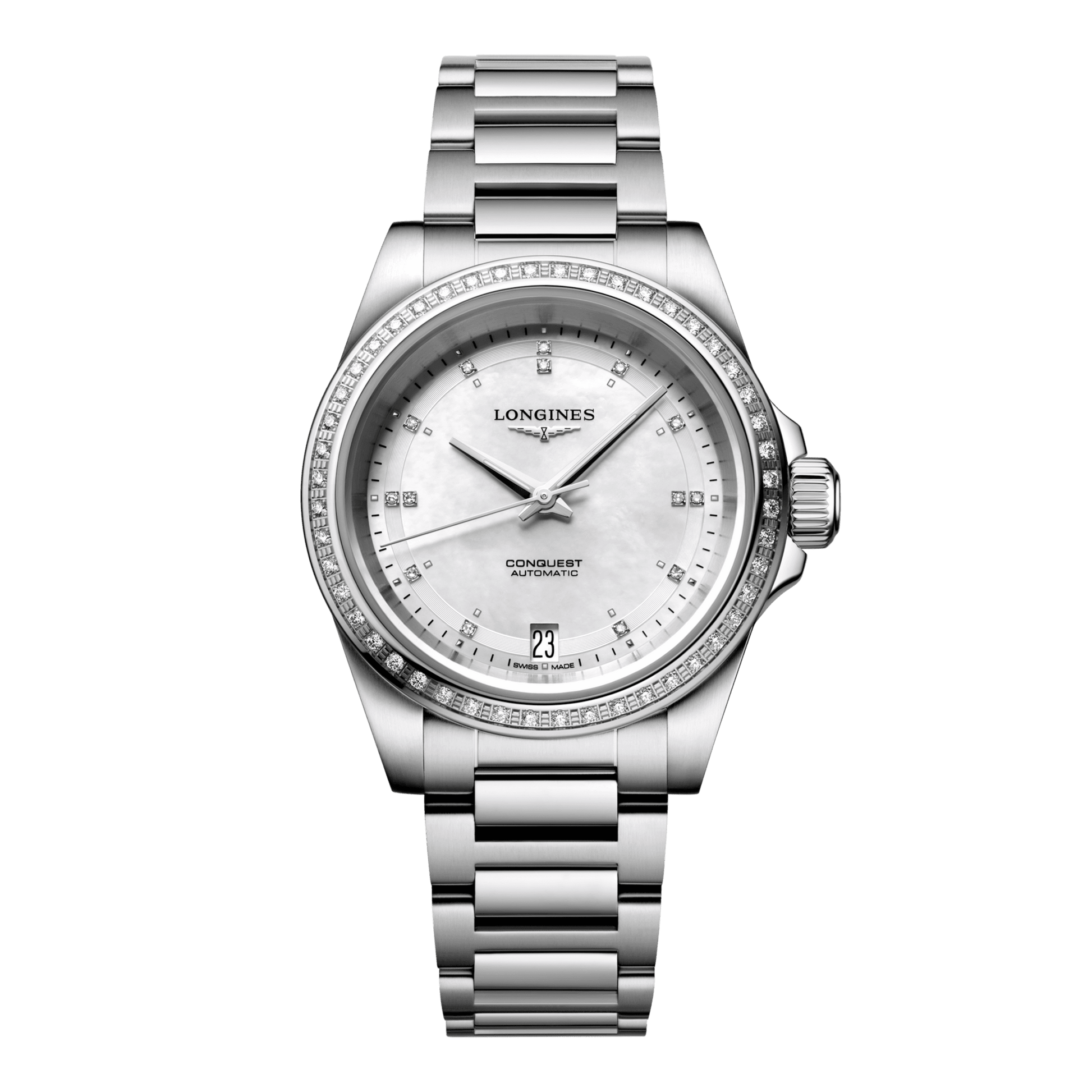 Longines Conquest Automatic Watch, Ø 34.00 Mm, Stainless Steel. L3.430.0.87.6
