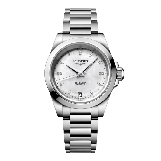 Longines Conquest Automatic Watch, Ø 34.00 Mm, Stainless Steel. L3.430.4.87.6