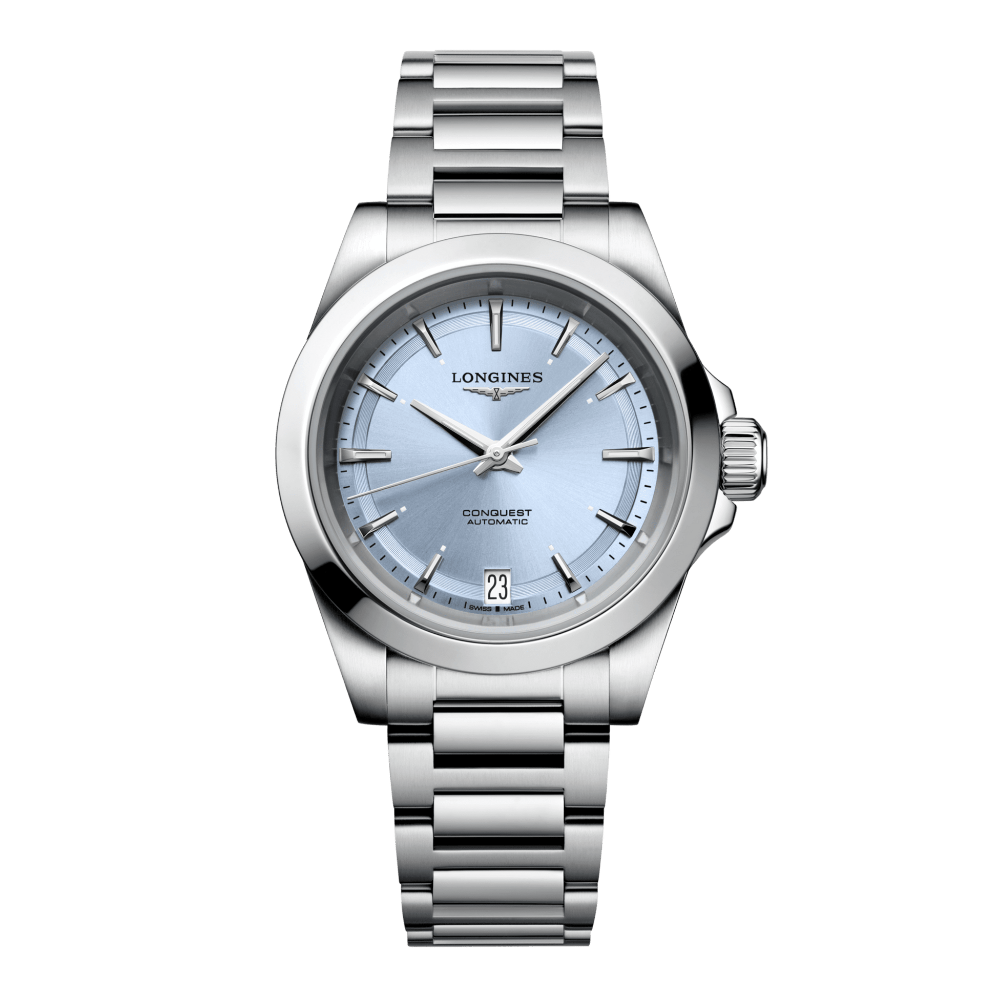 Longines Conquest Automatic Watch, Ø 34.00 Mm, Stainless Steel. L3.430.4.92.6
