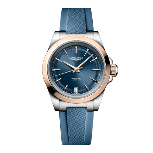 Longines Conquest Automatic Watch, Ø 34.00 Mm, Stainless Steel And 18 Karat Pink Gold Cap 200. L3.430.5.92.9