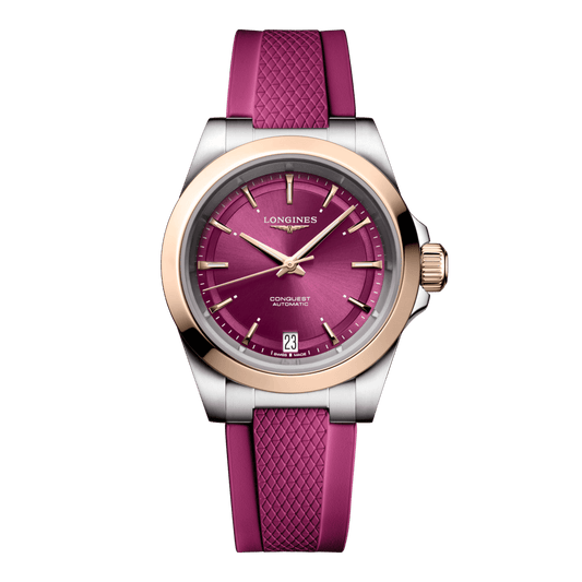 Longines Conquest Automatic Watch, Ø 34.00 Mm, Stainless Steel And 18 Karat Pink Gold Cap 200. L3.430.5.98.9