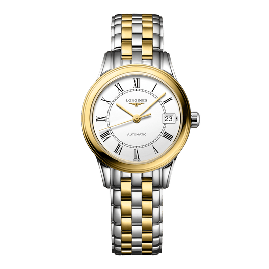 Longines Flagship Automatic Watch, Ø 26.00 Mm, Stainless Steel And Yellow Pvd Coating. L4.274.3.21.7