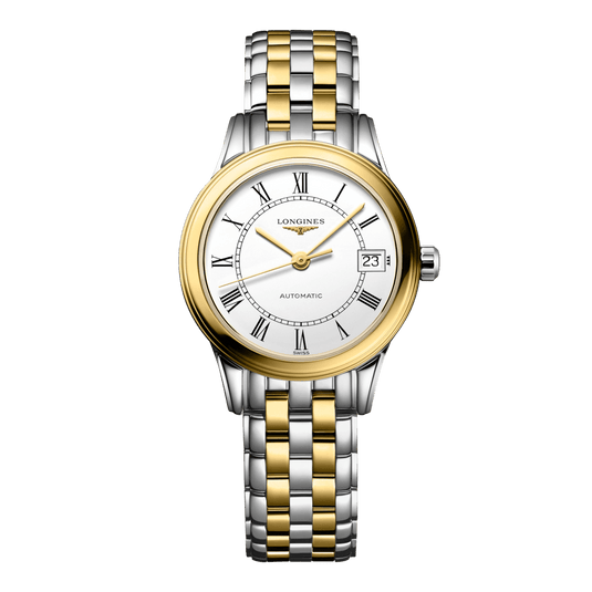 Longines Flagship Automatic Watch, Ø 26.00 Mm, Stainless Steel And Yellow Pvd Coating. L4.274.3.21.7