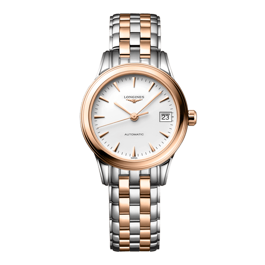 Longines Flagship Automatic Watch, Ø 26.00 Mm, Stainless Steel And Red Pvd Coating. L4.274.3.92.7
