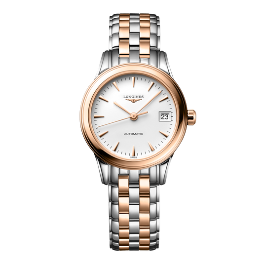 Longines Flagship Automatic Watch, Ø 26.00 Mm, Stainless Steel And Red Pvd Coating. L4.274.3.92.7