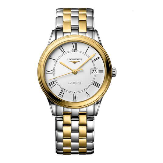 Longines Flagship Automatic Watch, Ø 38.50 Mm, Stainless Steel And Yellow Pvd Coating. L4.974.3.21.7