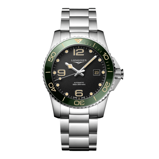 Longines Hydroconquest Automatic Watch, Ø 41.00 Mm, Stainless Steel And Ceramic Bezel. L3.781.4.05.6