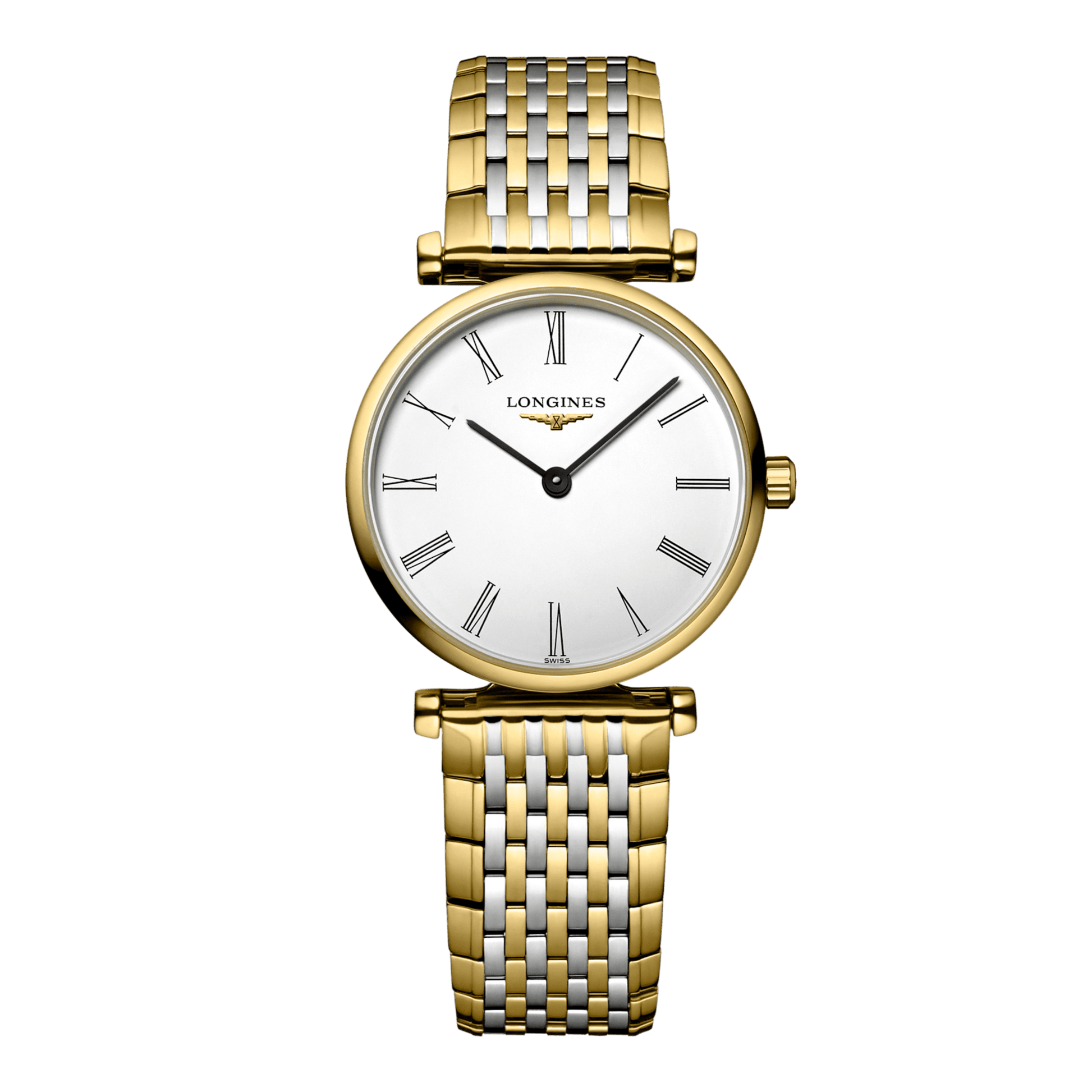 Longines La Grande Classique De Longines Quartz Watch, Ø 24.00 Mm, Stainless Steel And Yellow Pvd Coating. L4.209.2.11.D