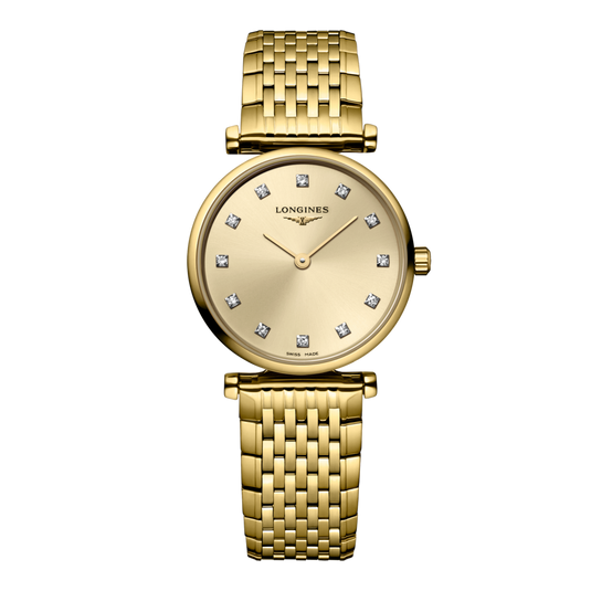 Longines La Grande Classique De Longines Quartz Watch, Ø 24.00 Mm, Yellow Pvd Coating. L4.209.2.37.E