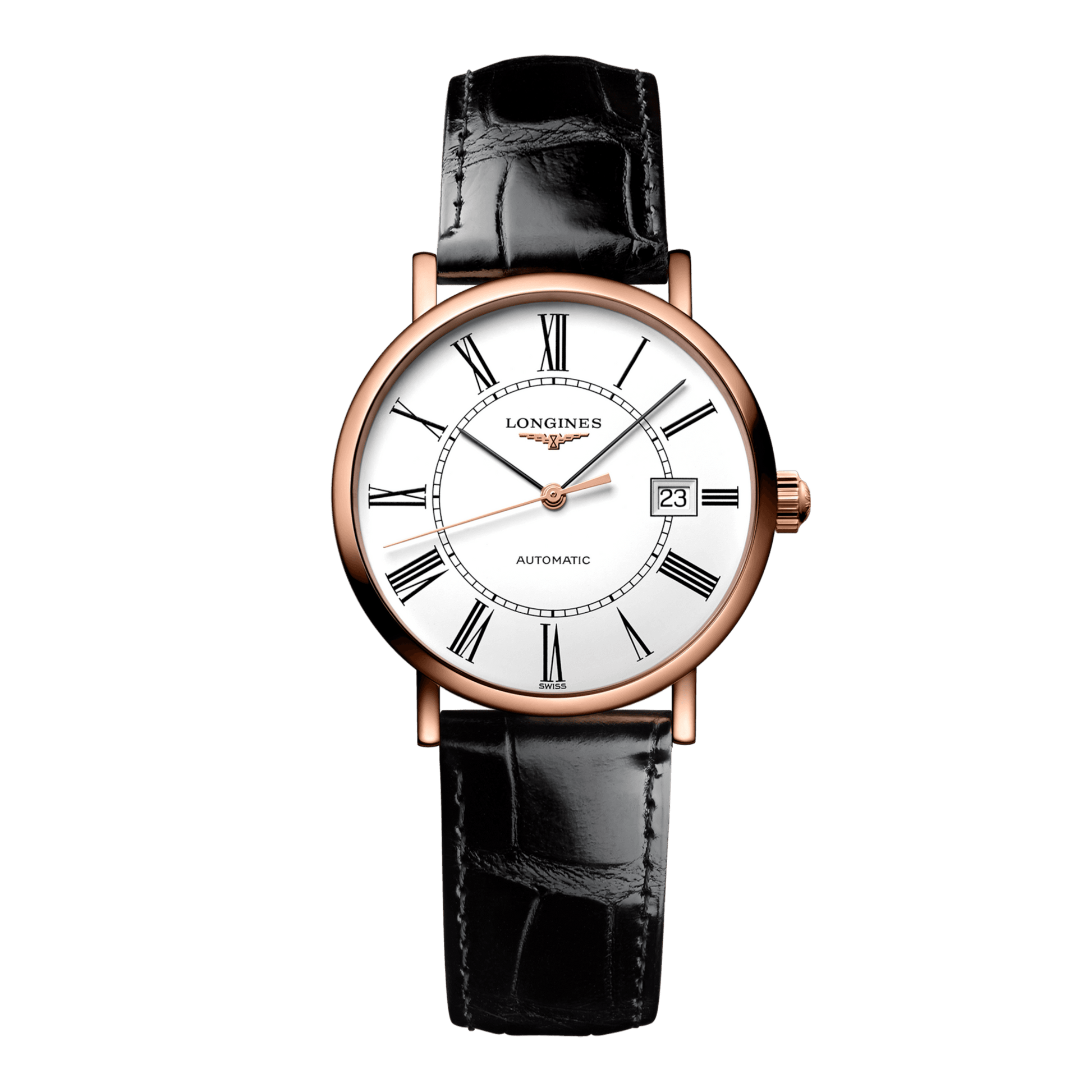 Longines Elegant Collection Automatic Watch, Ø 27.20 Mm, 18 Karat Pink Gold. L4.378.8.11.4