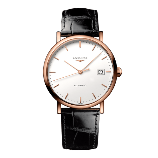 Longines Elegant Collection Automatic Watch, Ø 37.00 Mm, 18 Karat Pink Gold. L4.787.8.12.4