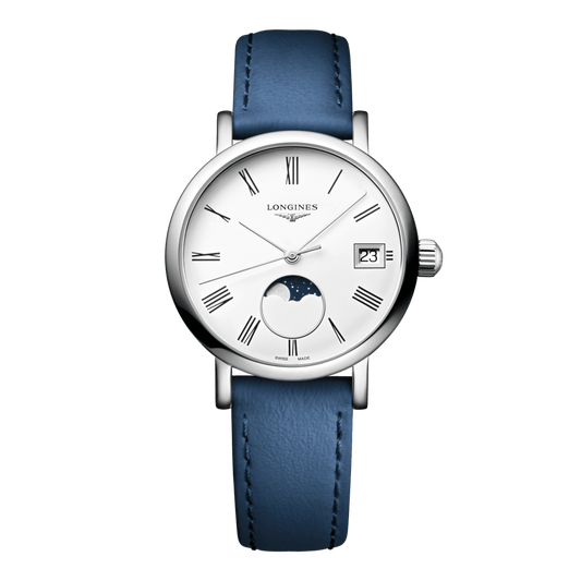 Longines Elegant Collection Moonphase Quartz Watch, Ø 30.00 Mm, Stainless Steel. L4.330.4.11.2