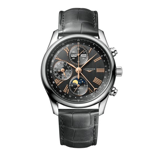 Longines Master Collection Chrono Moonphase Automatic Watch, Ø 40.00 Mm, Stainless Steel. L2.673.4.61.2