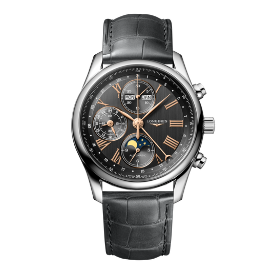 Longines Master Collection Chrono Moonphase Automatic Watch, Ø 40.00 Mm, Stainless Steel. L2.673.4.61.2
