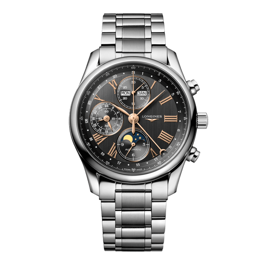 Longines Master Collection Chrono Moonphase Automatic Watch, Ø 40.00 Mm, Stainless Steel. L2.673.4.61.6