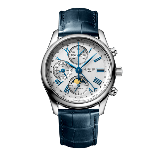 Longines Master Collection Chrono Moonphase Automatic Watch, Ø 40.00 Mm, Stainless Steel. L2.673.4.71.2