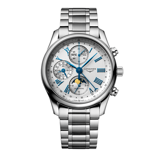 Longines Master Collection Chrono Moonphase Automatic Watch, Ø 40.00 Mm, Stainless Steel. L2.673.4.71.6