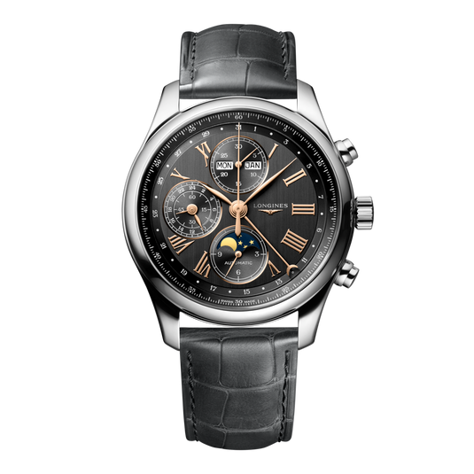 Longines Master Collection Chrono Moonphase Automatic Watch, Ø 42.00 Mm, Stainless Steel. L2.773.4.61.2