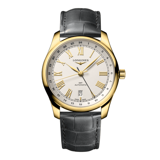 Longines Master Collection Gmt Automatic Watch, Ø 40.00 Mm, 18 Karat Yellow Gold. L2.844.6.71.2