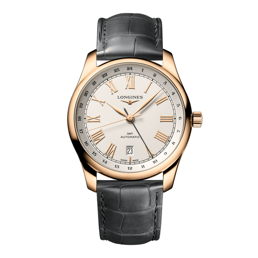 Longines Master Collection Gmt Automatic Watch, Ø 40.00 Mm, 18 Karat Pink Gold. L2.844.8.71.2