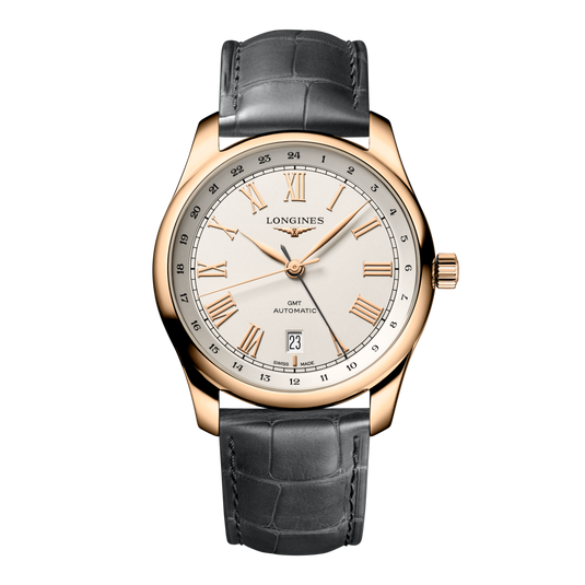 Longines Master Collection Gmt Automatic Watch, Ø 40.00 Mm, 18 Karat Pink Gold. L2.844.8.71.2