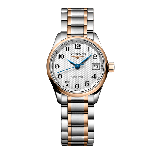 Longines Master Collection Automatic Watch, Ø 25.50 Mm, Stainless Steel And 18 Karat Pink Gold. L2.128.5.79.7