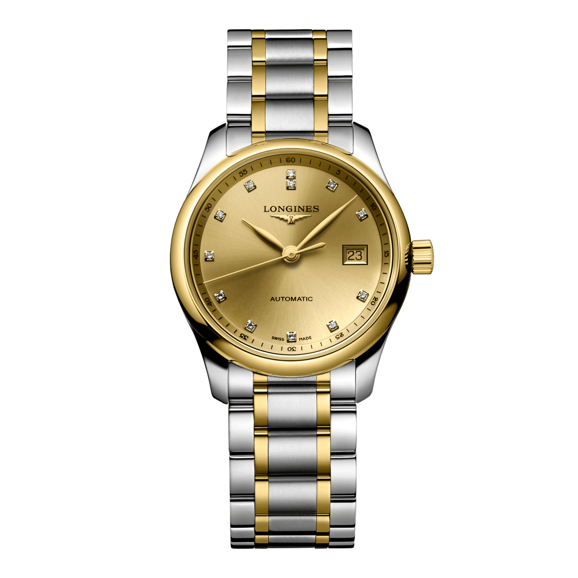 Longines Master Collection Automatic Watch, Ø 29.00 Mm, Stainless Steel And 18 Karat Yellow Gold Cap 200. L2.257.5.37.7