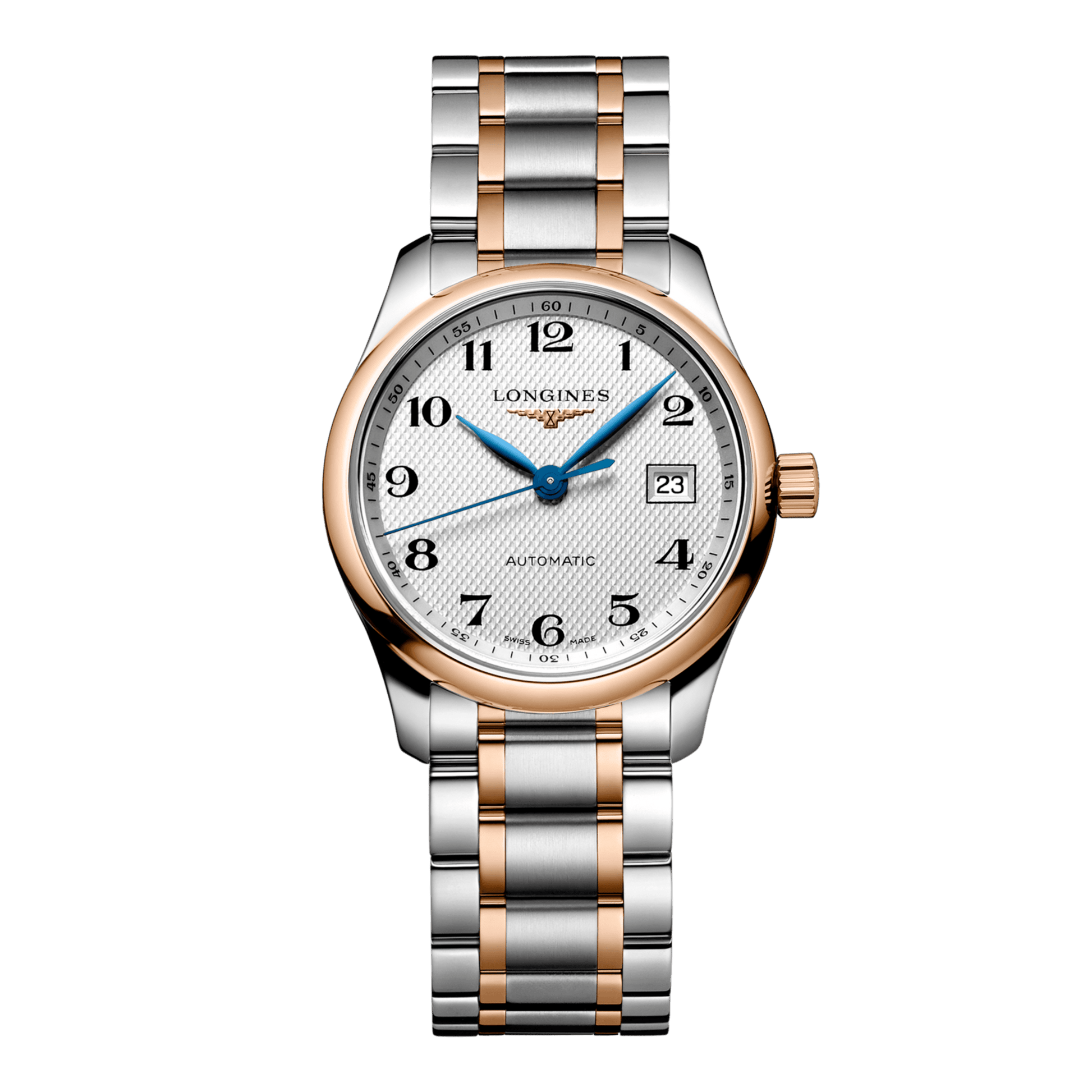 Longines Master Collection Automatic Watch, Ø 29.00 Mm, Stainless Steel And 18 Karat Pink Gold Cap 200. L2.257.5.79.7