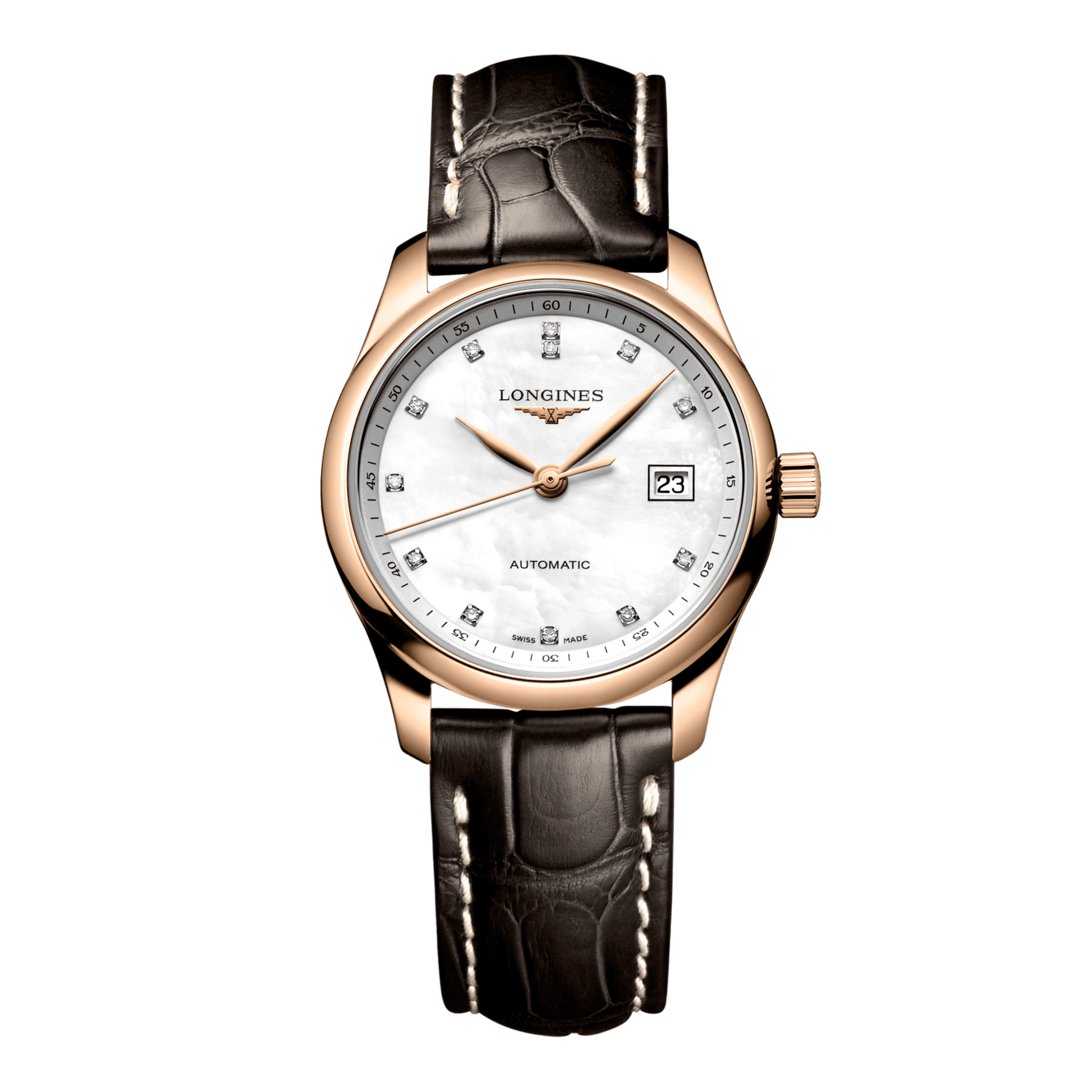 Longines Master Collection Automatic Watch, Ø 29.00 Mm, 18 Karat Pink Gold. L2.257.8.87.3