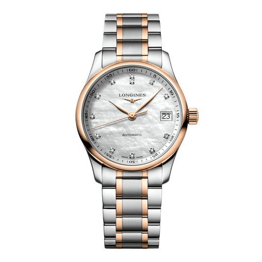 Longines Master Collection Automatic Watch, Ø 34.00 Mm, Stainless Steel And 18 Karat Pink Gold Cap 200. L2.357.5.89.7