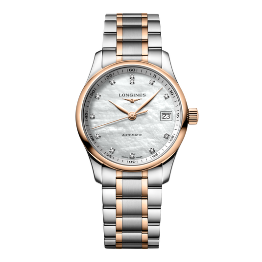 Longines Master Collection Automatic Watch, Ø 34.00 Mm, Stainless Steel And 18 Karat Pink Gold Cap 200. L2.357.5.89.7