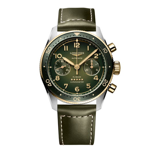 Longines Spirit Flyback Automatic Watch, Ø 42.00 Mm, Stainless Steel And 18 Karat Yellow Gold Cap 200. L3.821.5.53.2