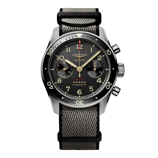 Longines Spirit Flyback Titanium Automatic Watch, Ø 42.00 Mm, Titanium And Ceramic Bezel. L3.821.1.53.2