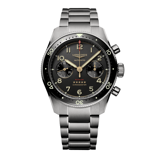 Longines Spirit Flyback Titanium Automatic Watch, Ø 42.00 Mm, Titanium And Ceramic Bezel. L3.821.1.53.6