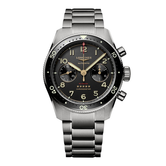 Longines Spirit Flyback Titanium Automatic Watch, Ø 42.00 Mm, Titanium And Ceramic Bezel. L3.821.1.53.6