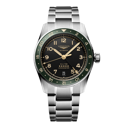 Longines Spirit Zulu Time Automatic Watch, Ø 39.00 Mm, Stainless Steel And Ceramic Bezel. L3.802.4.63.6