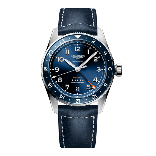 Longines Spirit Zulu Time Automatic Watch, Ø 39.00 Mm, Stainless Steel And Ceramic Bezel. L3.802.4.93.2