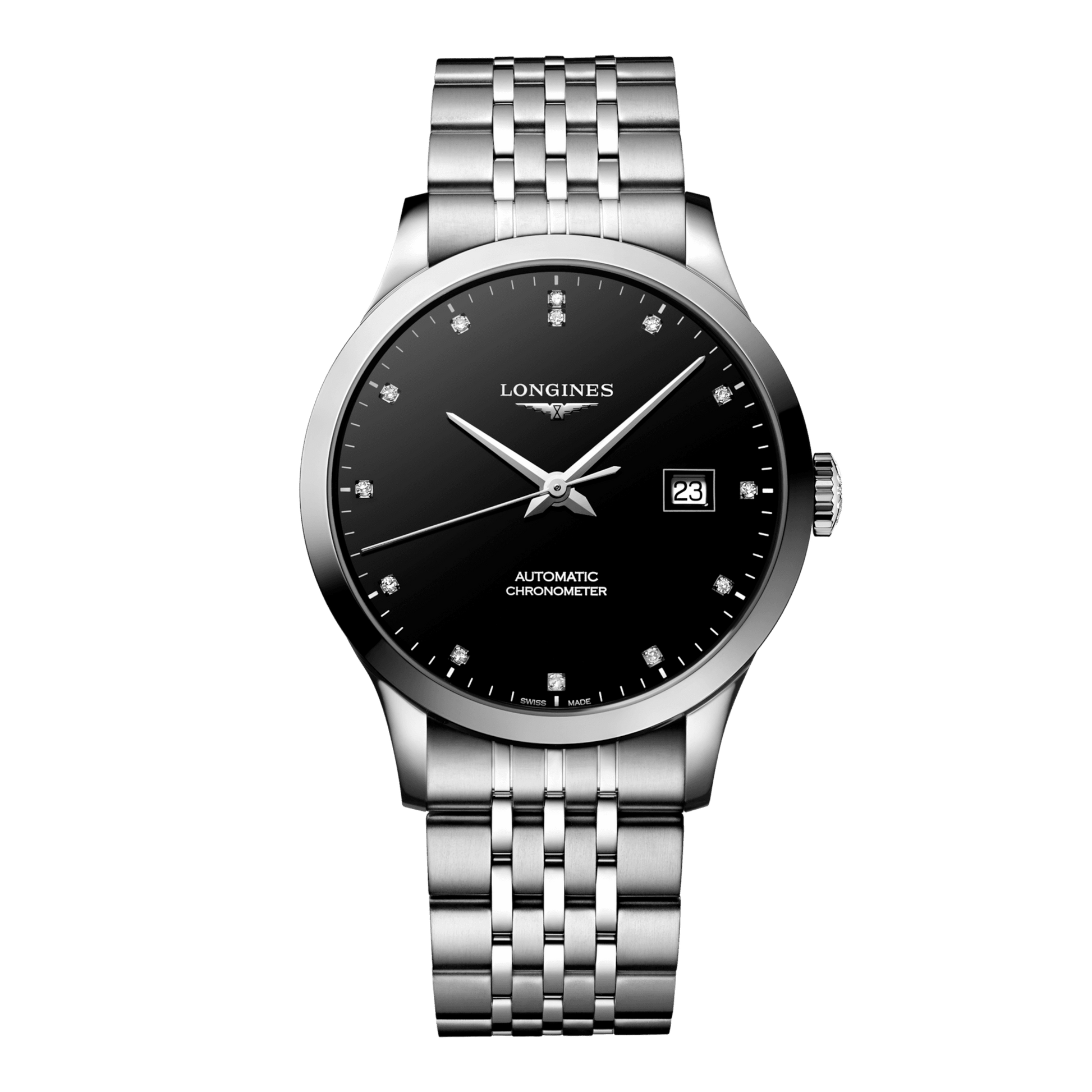 Longines Record Automatic Watch, Ø 40.00 Mm, Stainless Steel. L2.821.4.57.6